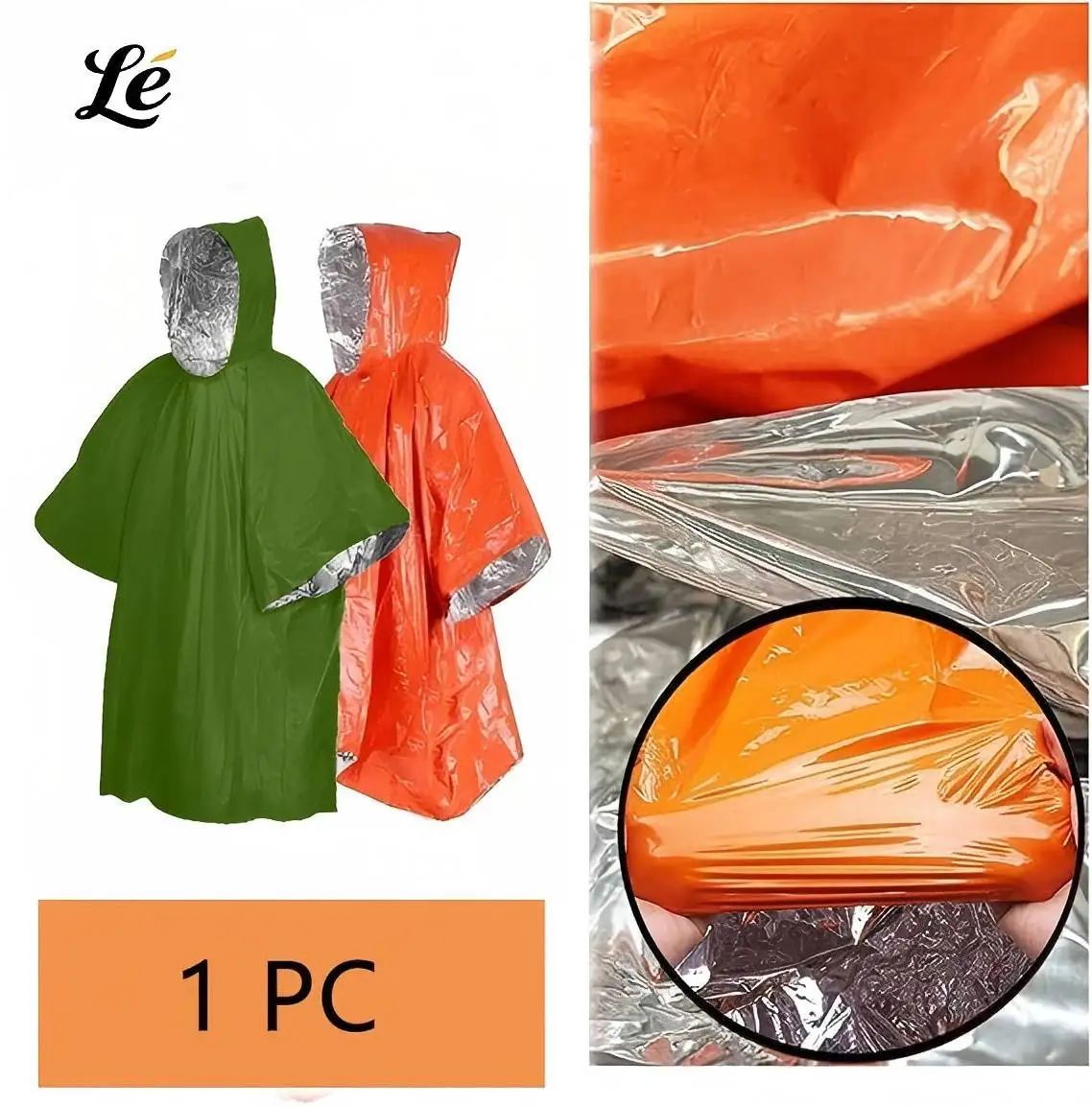 1-Piece Emergency Waterproof Raincoat Reusable Warm Blanket Lightweight Raincoat with Hood Suitable for Camping and Cycling
1-Piece Emergency Waterproof Raincoat Reusable Warm Blanket Lightweight Raincoat with Hood Suitable for Camping and Cycling