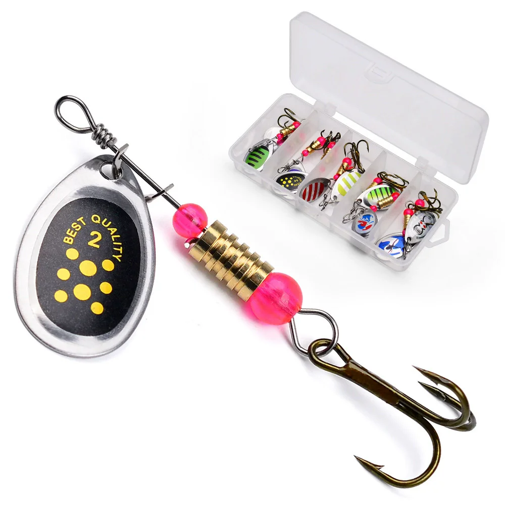 PROBEROS 10pcs Rotational Spinner Bait 3.2g 6cm Metal Lure VIB Spoon Fishing lure 6# Treble hook Hard Wobbler dws606
PROBEROS 10pcs Rotational Spinner Bait 3.2g 6cm Metal Lure VIB Spoon Fishing lure 6# Treble hook Hard Wobbler dws606