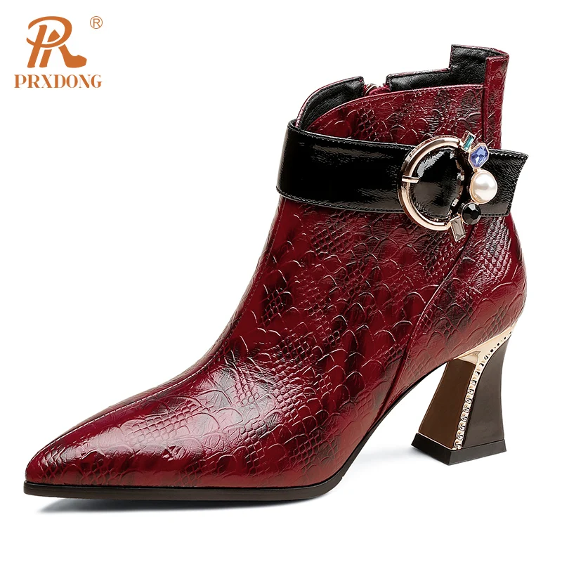 PRXDONG New Fashion 2023 Autumn Winter Warm Ankle Boots High Heels Pointed toe Black Wine Red Dress Party Female Shoes Size 39
PRXDONG New Fashion 2023 Autumn Winter Warm Ankle Boots High Heels Pointed toe Black Wine Red Dress Party Female Shoes Size 39