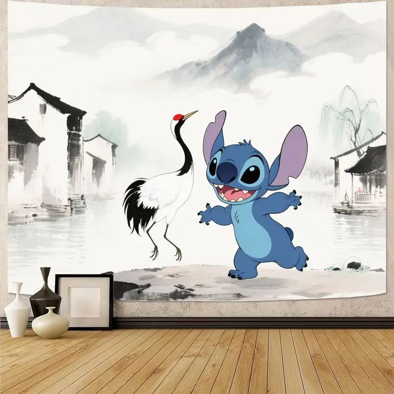 1PC Stitch and Crane Cartoon Tapestry Cute Wall Art Home Decor Polyester Tapestry for Disney Lovers Living Room Bedroom
1PC Stitch and Crane Cartoon Tapestry Cute Wall Art Home Decor Polyester Tapestry for Disney Lovers Living Room Bedroom