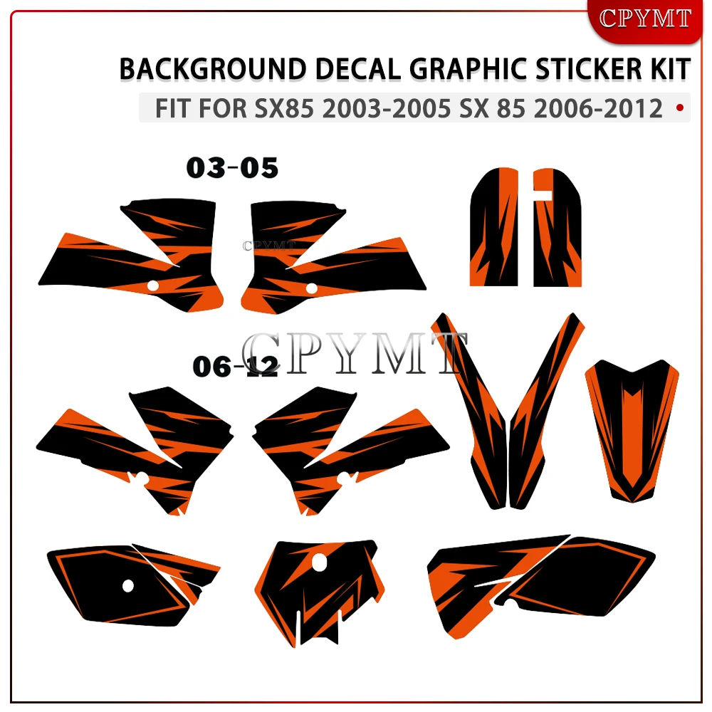 Fit for SX85 85 SX 2003 2004 2005 2006 2007 2008 2009 2010 2011 2012 Background Graphic Decal Kit Motorcycle Fairing Sticker Set
Fit for SX85 85 SX 2003 2004 2005 2006 2007 2008 2009 2010 2011 2012 Background Graphic Decal Kit Motorcycle Fairing Sticker Set