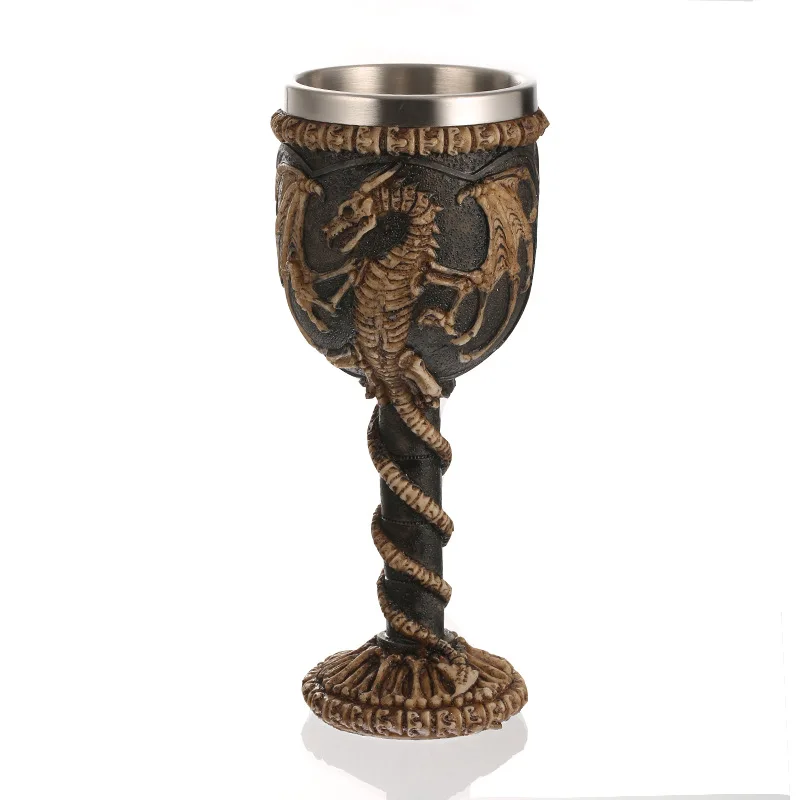 Viking Skull Dragon Goblet Nordic stainless steel keel cup bar wine glass halloween gift
Viking Skull Dragon Goblet Nordic stainless steel keel cup bar wine glass halloween gift