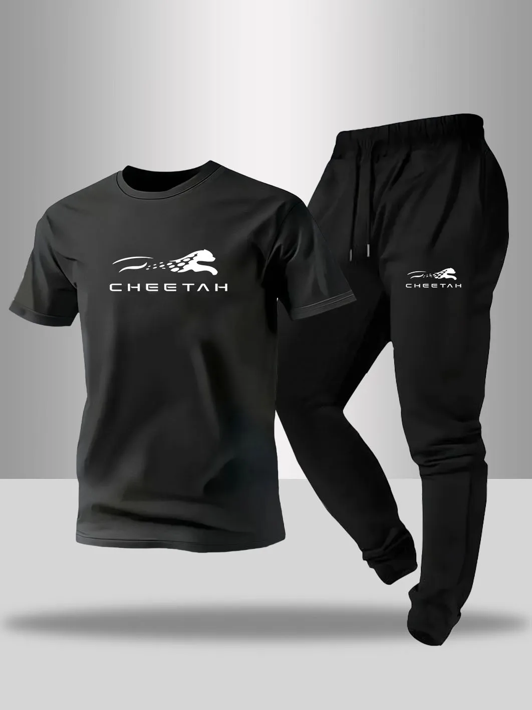 New men's fashionable printed breathable T-shirt and drawstring pants set, suitable for outdoor casual wear
New men's fashionable printed breathable T-shirt and drawstring pants set, suitable for outdoor casual wear