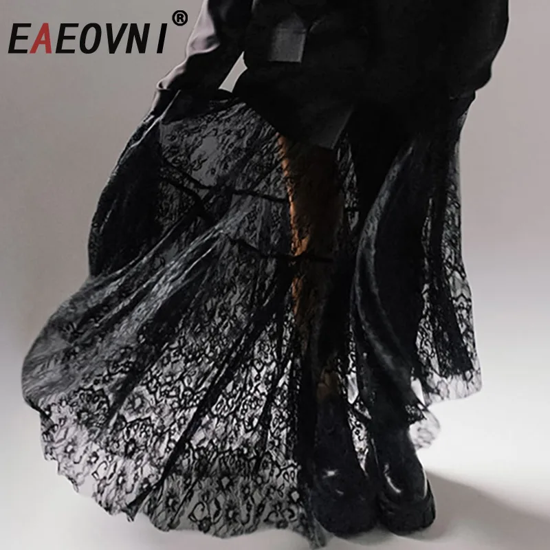EAEOVNI High Street черная кружевная дизайнерская юбка для женщин, эластичная высокая талия, перспективная сетка, модные юбки трапециевидной формы, новинка 2025, 1A181
EAEOVNI High Street черная кружевная дизайнерская юбка для женщин, эластичная высокая талия, перспективная сетка, модные юбки трапециевидной формы, новинка 2025, 1A181