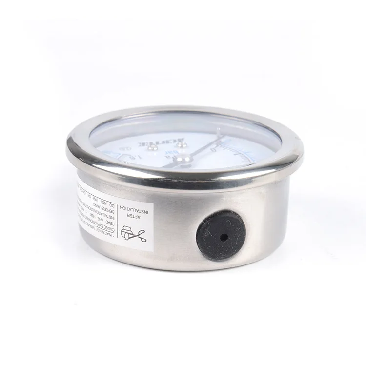 Display Pressure Gauge 304 Stainless Steel 1/4 Inch NPT Male 60mm Outer Diameter Dial
Display Pressure Gauge 304 Stainless Steel 1/4 Inch NPT Male 60mm Outer Diameter Dial