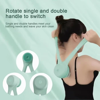 5 in 1 multi-function electric silicone massage bath brush with 5 large brush heads