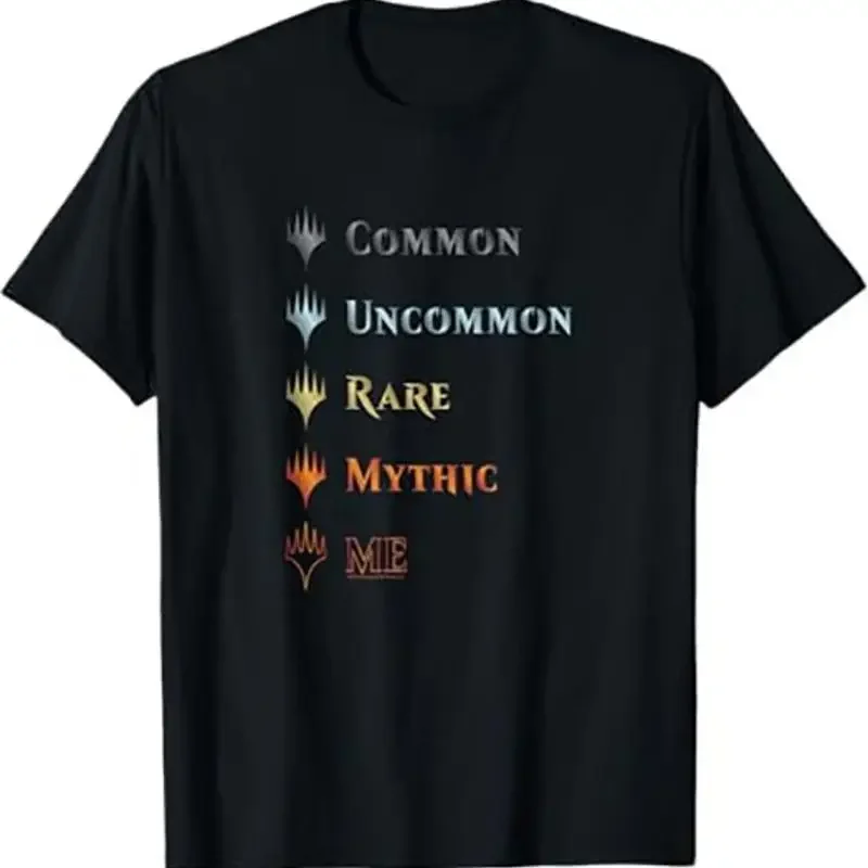 The Gathering Rarity Scale Graphic Tee Breathable Cotton Crew Neck T-Shirt Unisex Gamer
The Gathering Rarity Scale Graphic Tee Breathable Cotton Crew Neck T-Shirt Unisex Gamer