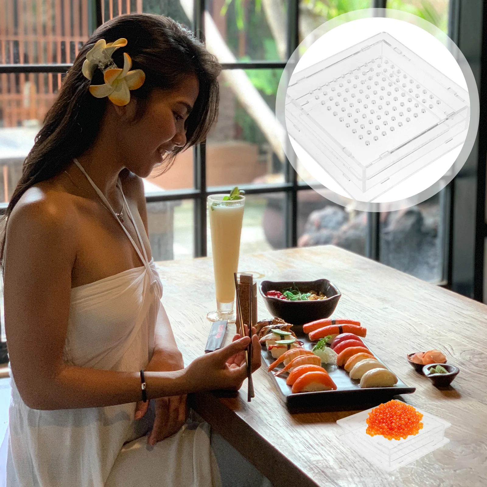 Caviar Generator Holes Acrylic Boxes Molecular Gastronomy Tool Roe Sauce Caviar Acrylic Maker Box Dispenser Kitchen Bar Supplies
Caviar Generator Holes Acrylic Boxes Molecular Gastronomy Tool Roe Sauce Caviar Acrylic Maker Box Dispenser Kitchen Bar Supplies