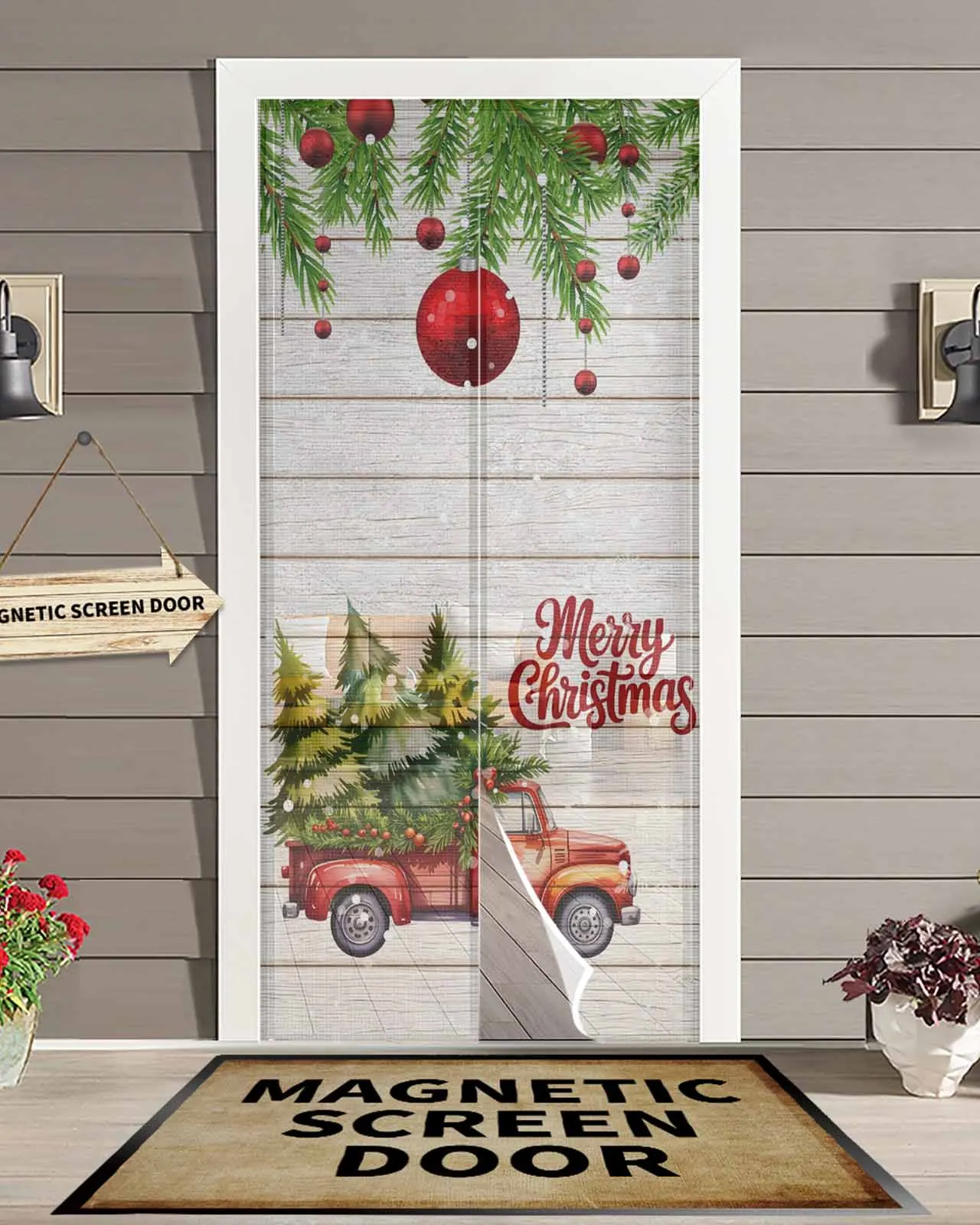 Merry Christmas Tree Ball Pickup Truck Magnetic Door Curtain Living Room Bedroom Home Anti-mosquito Screen Door Curtain
Merry Christmas Tree Ball Pickup Truck Magnetic Door Curtain Living Room Bedroom Home Anti-mosquito Screen Door Curtain