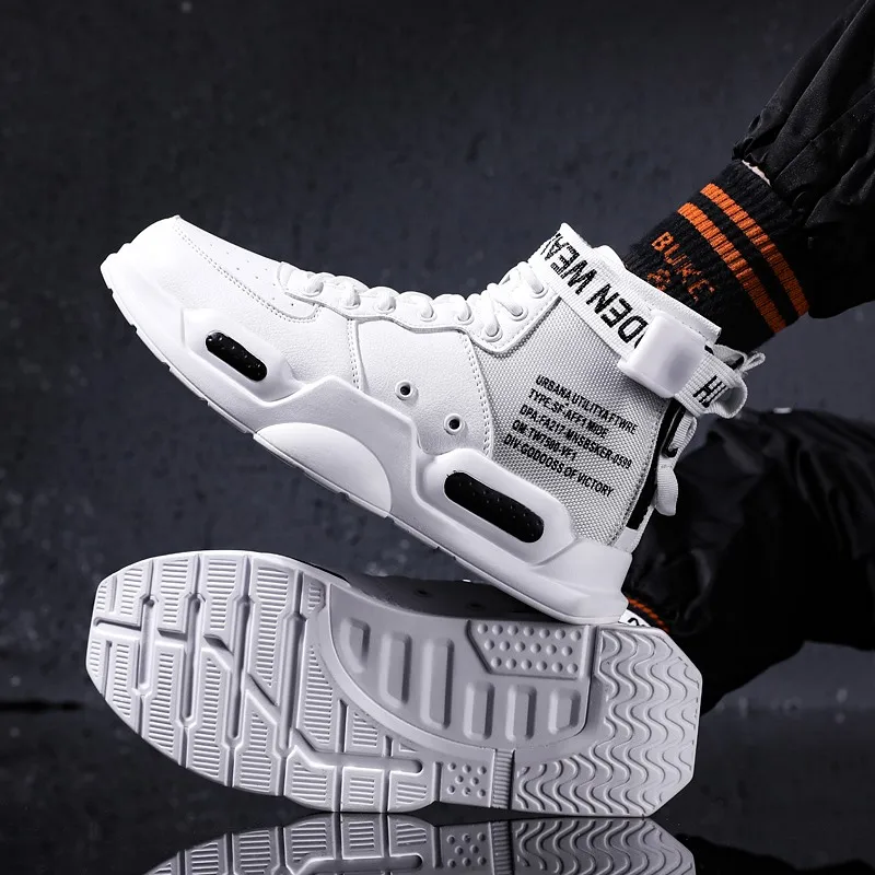 Men's High Top Fashion Leather Sneakers Trend Hot Sale Comfortable Man Casual Shoes Outdoor Non-slip Breathable Men Shoes
Men's High Top Fashion Leather Sneakers Trend Hot Sale Comfortable Man Casual Shoes Outdoor Non-slip Breathable Men Shoes