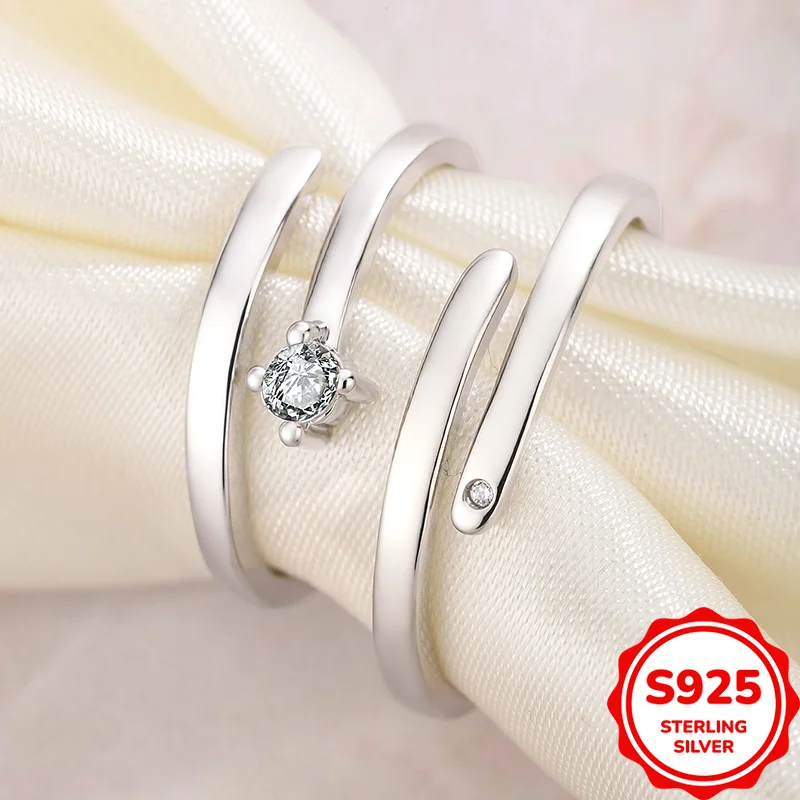 Fashionable and Classic Genuine S925 Silver Open Plain Ring Couple Ring Simple and Versatile Wedding Ring
Fashionable and Classic Genuine S925 Silver Open Plain Ring Couple Ring Simple and Versatile Wedding Ring
