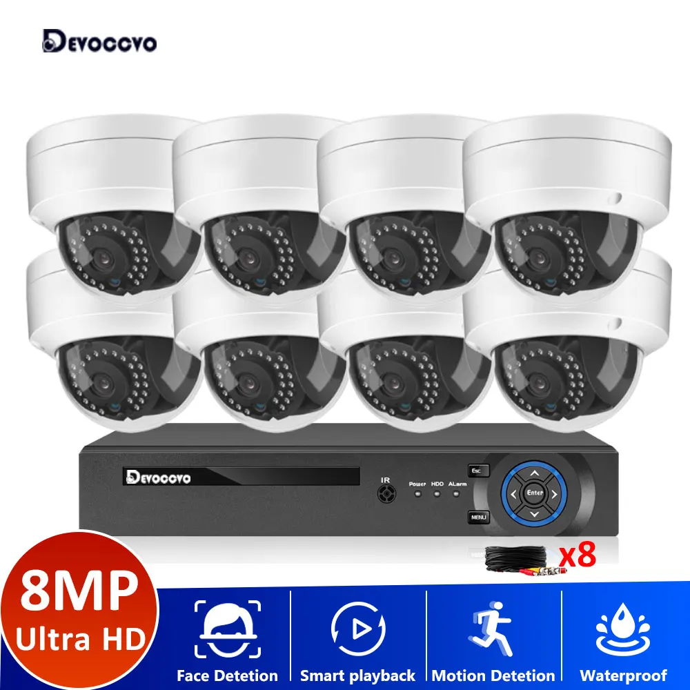 CCTV DVR Home Security Camera System 4K 8 Channel DVR Kit Face Detection AHD Dome Camera Video Surveillance Alarm System Kit 8CH
CCTV DVR Home Security Camera System 4K 8 Channel DVR Kit Face Detection AHD Dome Camera Video Surveillance Alarm System Kit 8CH
