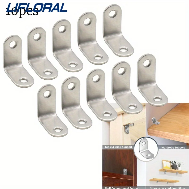 10pcs Stainless Steel L Bracket Corner Brace Right Angle Bracket Wood Desk Chair Cabinet Drawer Closet Frame Furniture Bracket 
10pcs Stainless Steel L Bracket Corner Brace Right Angle Bracket Wood Desk Chair Cabinet Drawer Closet Frame Furniture Bracket