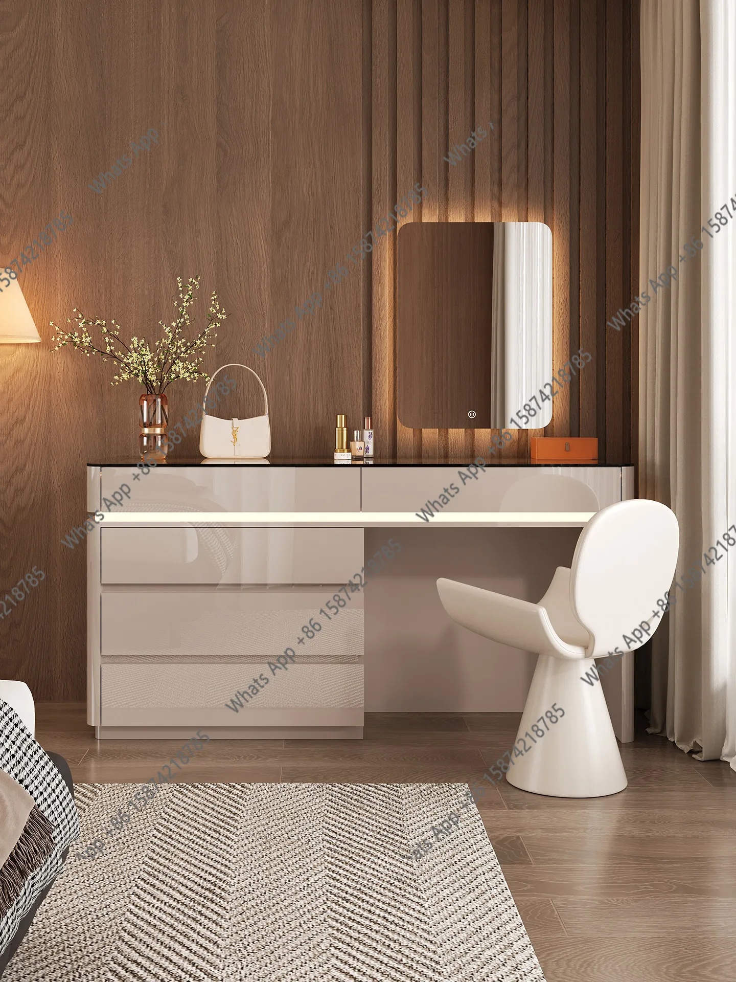 Italian light luxury dresser, chest, integrated jewelry cabinet, household floor-to-ceiling bedroom, high-end makeup table
Italian light luxury dresser, chest, integrated jewelry cabinet, household floor-to-ceiling bedroom, high-end makeup table