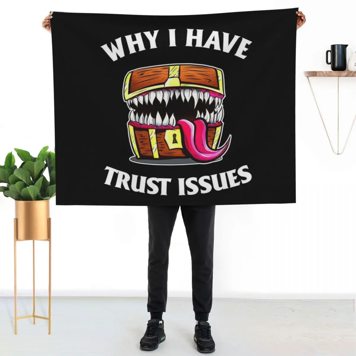 Mimic chest Why i have trust issues Throw Blanket Compact Warm Blanket for Car Road Trip
Mimic chest Why i have trust issues Throw Blanket Compact Warm Blanket for Car Road Trip