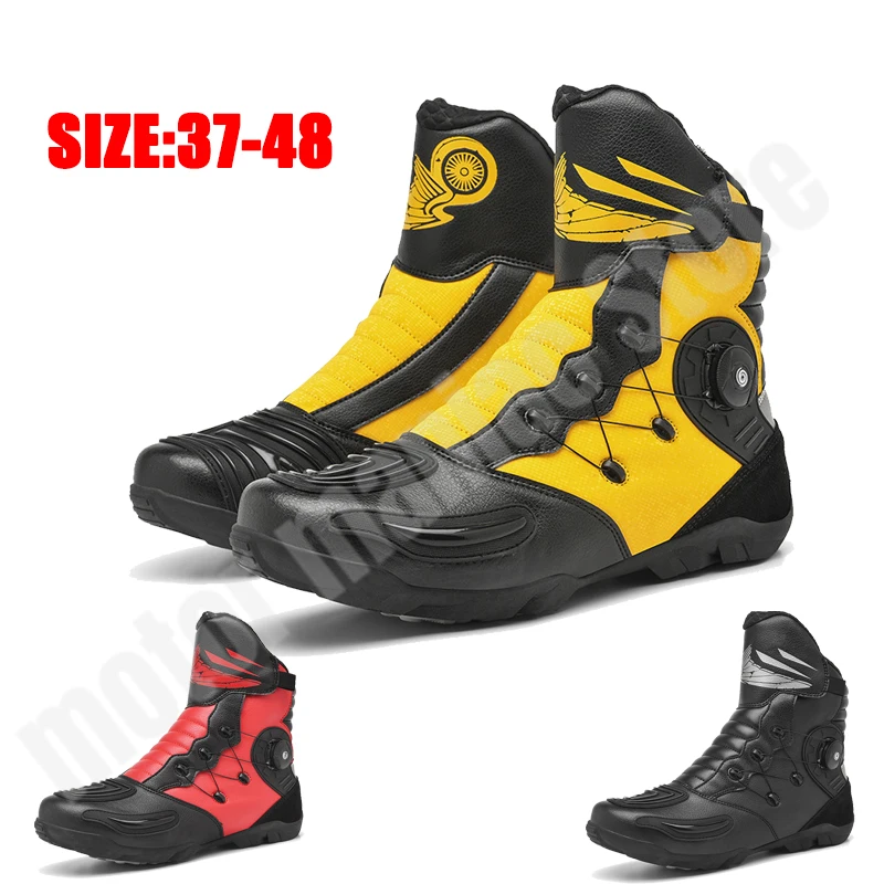 Мотоциклетные ботинки, высокие уличные ботинки для верховой езды, защитная мотоциклетная обувь, мужская мотоциклетная обувь больших размеров для бездорожья и велоспорта
Мотоциклетные ботинки, высокие уличные ботинки для верховой езды, защитная мотоциклетная обувь, мужская мотоциклетная обувь больших размеров для бездорожья и велоспорта