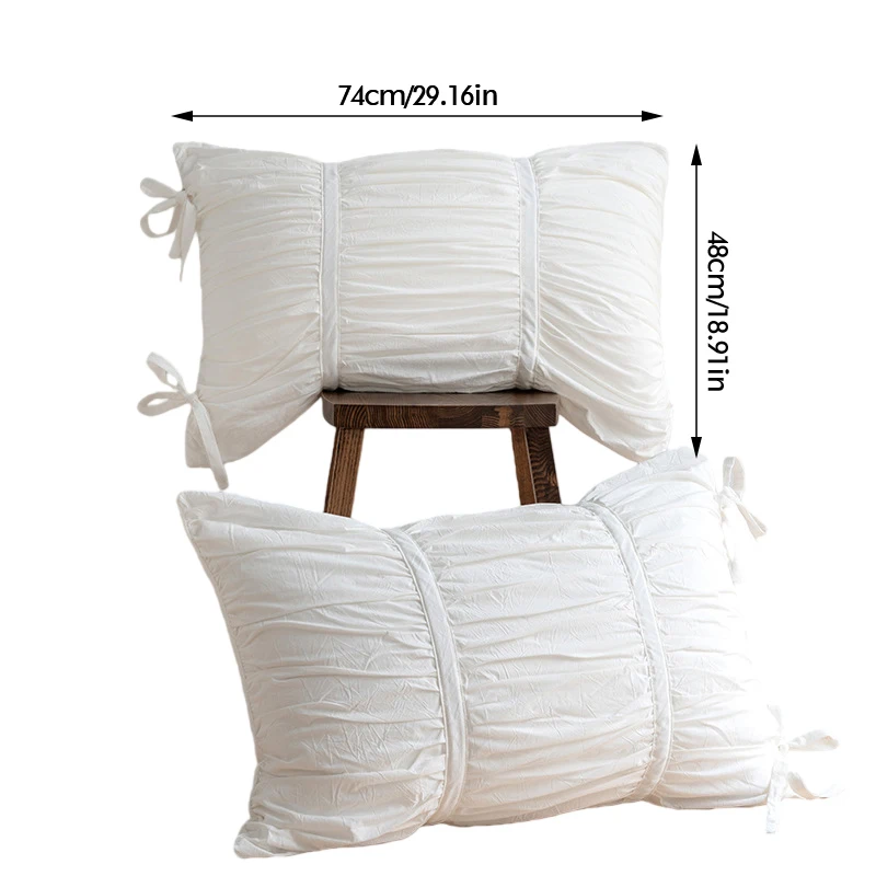 2Pcs French Retro Pleated Cotton Pillowcase Soft Breathable Home Decor Bedroom Pillow Cover Home Textiles Bed Accessories
2Pcs French Retro Pleated Cotton Pillowcase Soft Breathable Home Decor Bedroom Pillow Cover Home Textiles Bed Accessories