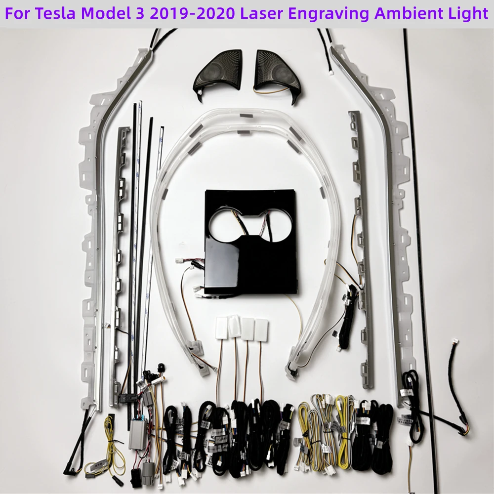 Автомобильная лазерная гравировка, окружающее освещение, подходит для Tesla Model 3 2019-2020, 128-цветная дверная панель, модернизация внутренней атмосферы
Автомобильная лазерная гравировка, окружающее освещение, подходит для Tesla Model 3 2019-2020, 128-цветная дверная панель, модернизация внутренней атмосферы