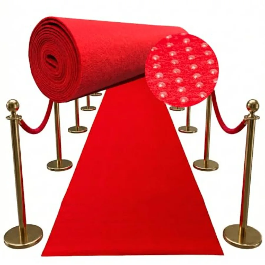 Red Carpet Runner For Party 2.2 x 16.4 FT- 350 GSM Non Slip Wedding Aisle Runner with Storage Bag - Red Rug for Indoor Outdoor
Red Carpet Runner For Party 2.2 x 16.4 FT- 350 GSM Non Slip Wedding Aisle Runner with Storage Bag - Red Rug for Indoor Outdoor
