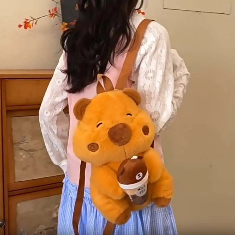Утолщенный милый плюшевый рюкзак с капибарой, чашка чая с молоком и чашкой, коричневая кукольная сумка, полипропилен, хлопок, регулируемые ремни, рюкзак с героями мультфильмов, друзья
Утолщенный милый плюшевый рюкзак с капибарой, чашка чая с молоком и чашкой, коричневая кукольная сумка, полипропилен, хлопок, регулируемые ремни, рюкзак с героями мультфильмов, друзья