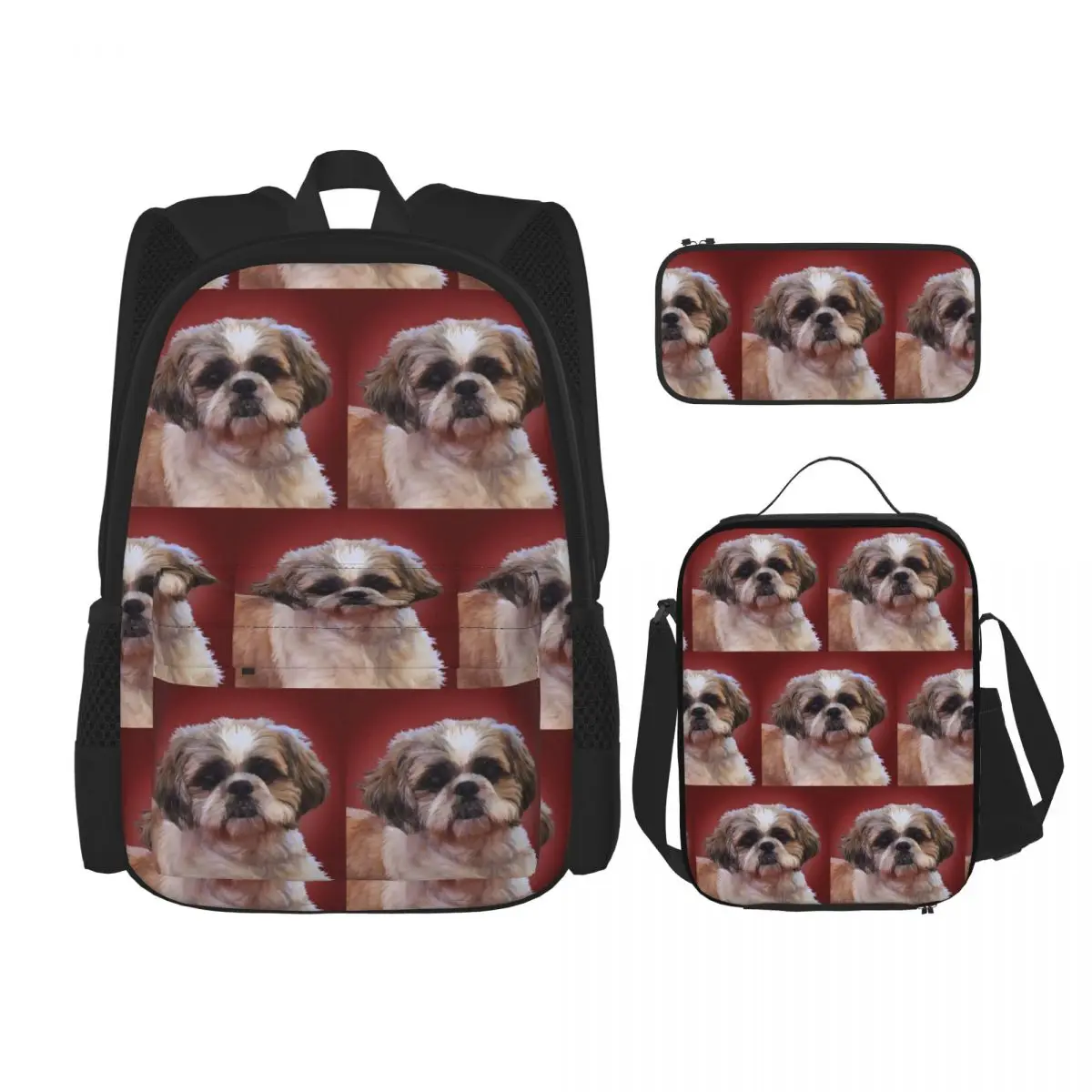 Shih Tzu Dog Backpacks Students Bookbag School Bags Rucksack Lunch Bag Pen Bag Three-Piece Set
Shih Tzu Dog Backpacks Students Bookbag School Bags Rucksack Lunch Bag Pen Bag Three-Piece Set