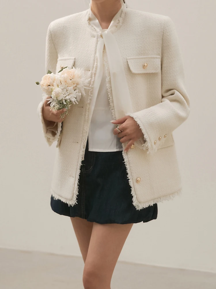 Корейский шерстяной пиджак женский Xiaoxiangfeng с круглым вырезом, легкий, роскошный, модный, осенне-зимний
Корейский шерстяной пиджак женский Xiaoxiangfeng с круглым вырезом, легкий, роскошный, модный, осенне-зимний