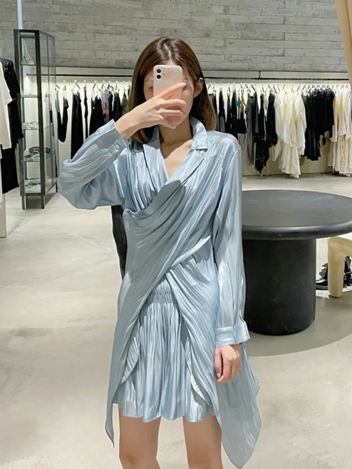 Design Sensation Cross over Gathered Slim A-Line Skirt Pants Set Winter Faion Women's Long Sve irt Waist Cinching
Design Sensation Cross over Gathered Slim A-Line Skirt Pants Set Winter Faion Women's Long Sve irt Waist Cinching