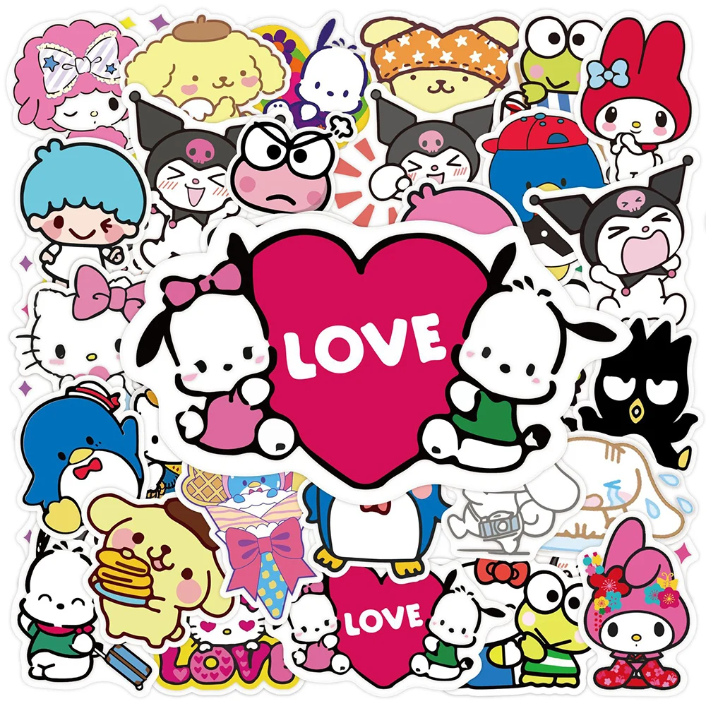 10/30/50pcs Mix Sanrio Cute Anime Stickers Kuromi Pochacco Cinnamoroll Cartoon Sticker Suitcase Laptop Guitar Kawaii Decals Toys
10/30/50pcs Mix Sanrio Cute Anime Stickers Kuromi Pochacco Cinnamoroll Cartoon Sticker Suitcase Laptop Guitar Kawaii Decals Toys