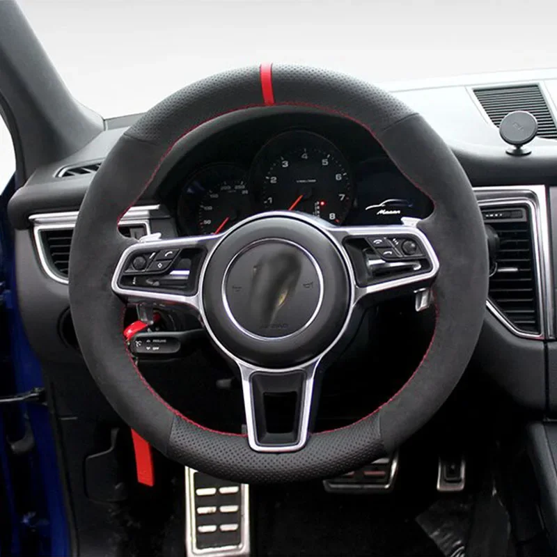 Fit For Porsche Taycan Cayenne Macan Panamera 718 911 Auto Parts Hand Stitched Genuine Leather suede car Steering Wheel Cover
Fit For Porsche Taycan Cayenne Macan Panamera 718 911 Auto Parts Hand Stitched Genuine Leather suede car Steering Wheel Cover