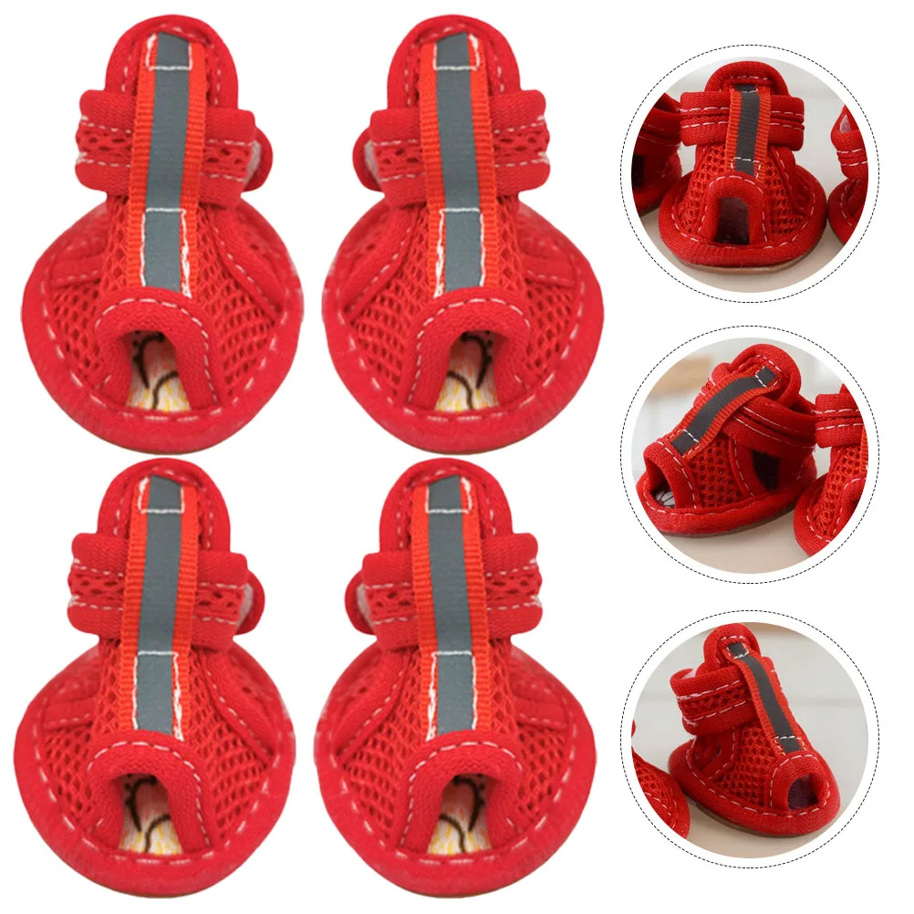 4 Pcs Pet Sandals Fashionable Dog Shoes for Dogs Small Beef Tendon Bottom Mesh Cloth
4 Pcs Pet Sandals Fashionable Dog Shoes for Dogs Small Beef Tendon Bottom Mesh Cloth