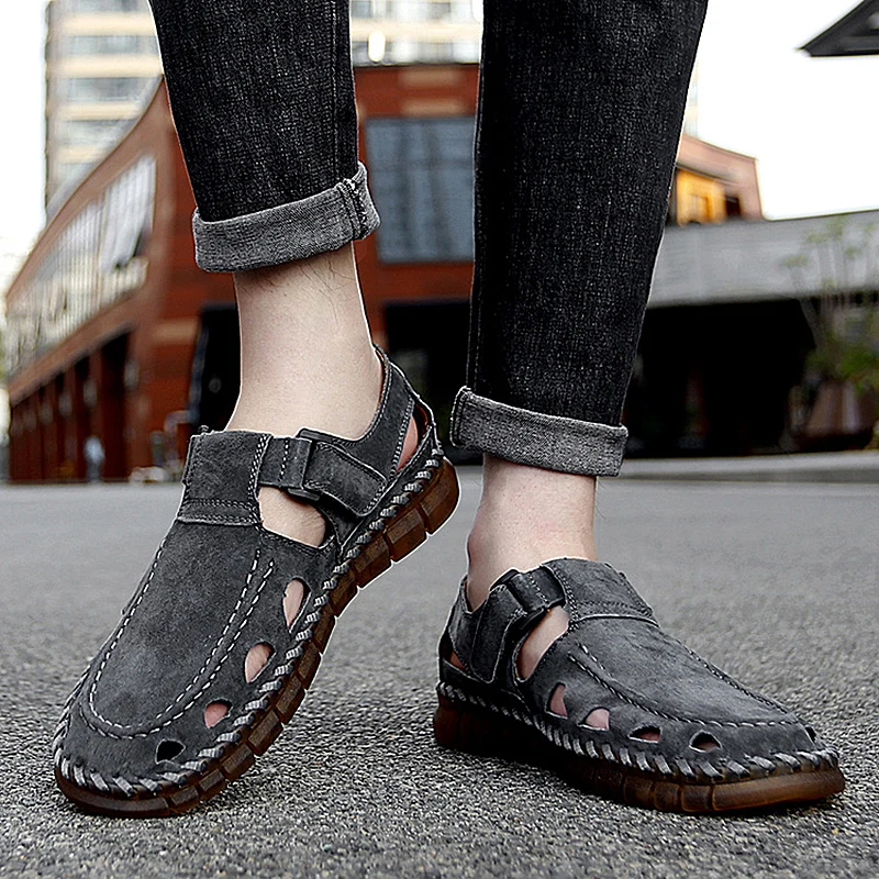 Genuine Leather Men Sandals Big Size Summer Shoes Outdoor Casual Sandals Cowhide Beach Shoes Two Uses Men's sandals Slippers
Genuine Leather Men Sandals Big Size Summer Shoes Outdoor Casual Sandals Cowhide Beach Shoes Two Uses Men's sandals Slippers