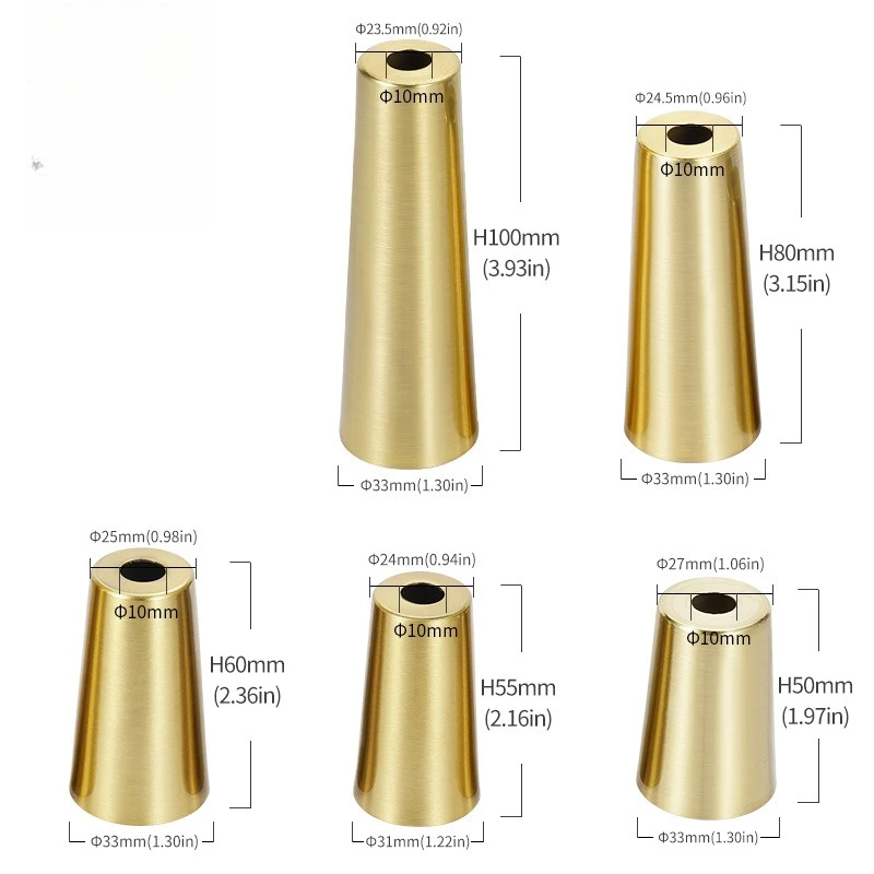 8PCS Cylinder/Conical Cap Furniture Iron Foot Cover Copper Tip Brushed Brass Table Chair Protector Bottom Safety Mat Bottom
8PCS Cylinder/Conical Cap Furniture Iron Foot Cover Copper Tip Brushed Brass Table Chair Protector Bottom Safety Mat Bottom
