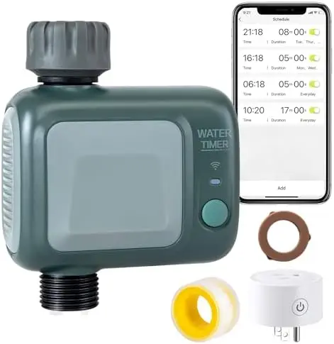 Smart WiFi Sprinkler Timer with App Control & Weather-Based Watering
Smart WiFi Sprinkler Timer with App Control & Weather-Based Watering