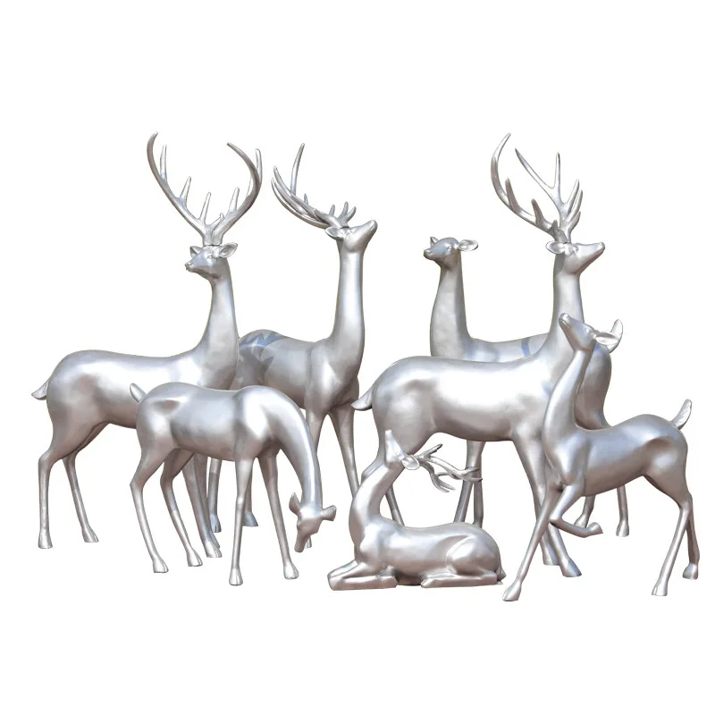 Fiberglass silver sika deer sculpture garden landscape sketch garden abstract animal deer ornament
Fiberglass silver sika deer sculpture garden landscape sketch garden abstract animal deer ornament