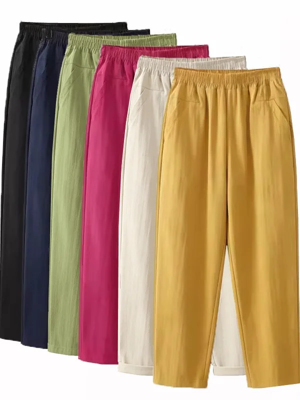 New Ice Silk Harem Pants Summer Thin Slimming Color Rutabaga Pants Large Size Casual Loose Mom Nine Points Pants
New Ice Silk Harem Pants Summer Thin Slimming Color Rutabaga Pants Large Size Casual Loose Mom Nine Points Pants