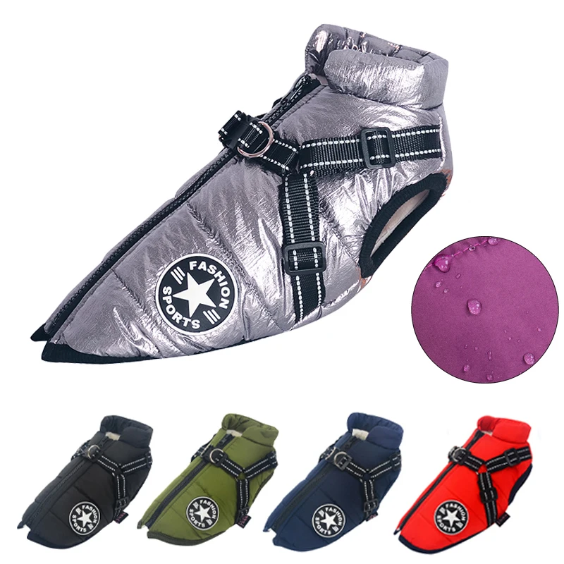Winter Warm Large Pet Dog Jacket with Harness Waterproof Big Dog Coat for Labrador Chihuahua French Bulldog Outdoor Dog Clothes
Winter Warm Large Pet Dog Jacket with Harness Waterproof Big Dog Coat for Labrador Chihuahua French Bulldog Outdoor Dog Clothes
