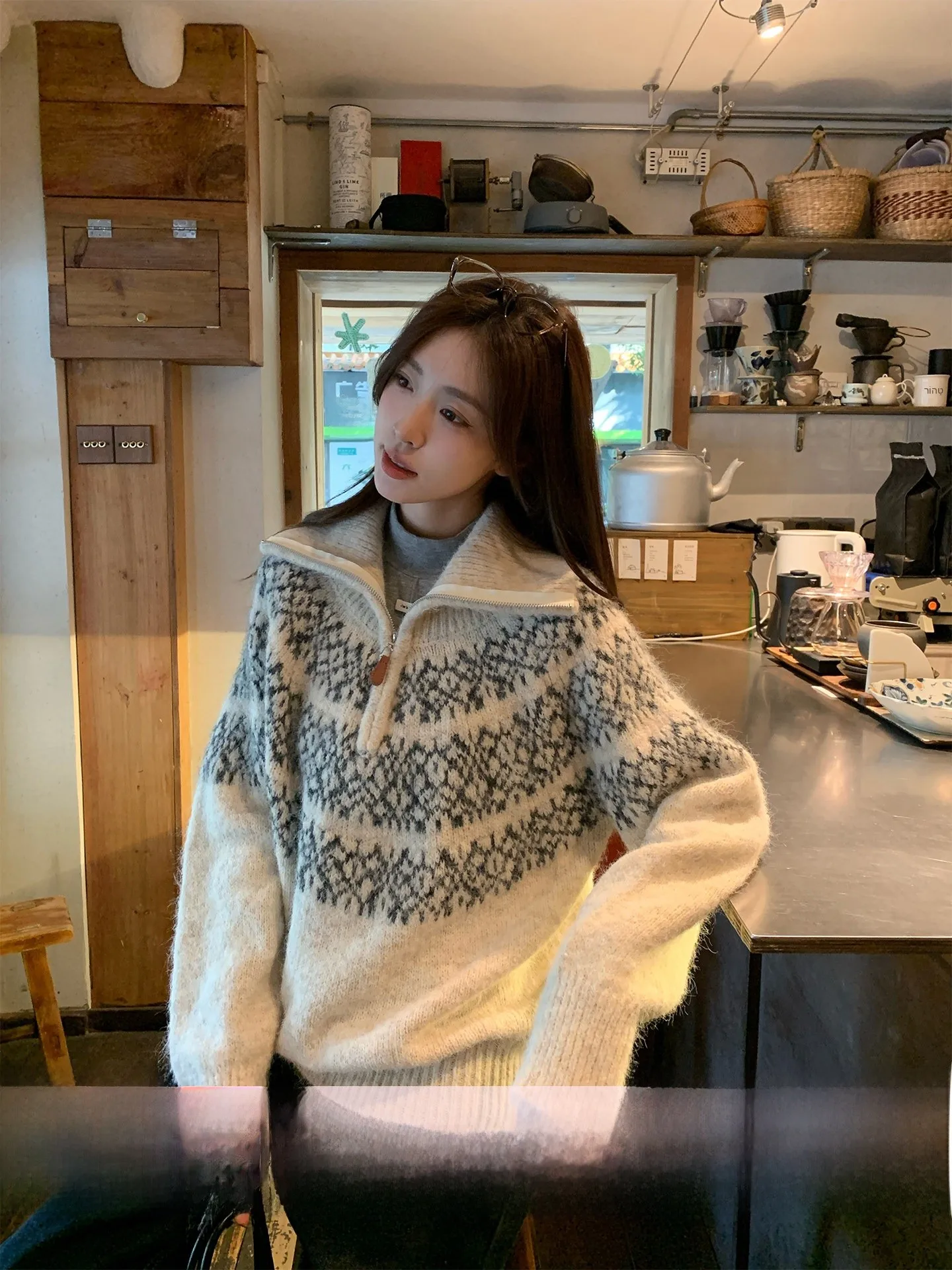 Morning Bloom Vintage Fair Isle Knitted Cardigan Women's Korean Sle Winter Outerwear Long Sve Casual Warm Fce
Morning Bloom Vintage Fair Isle Knitted Cardigan Women's Korean Sle Winter Outerwear Long Sve Casual Warm Fce