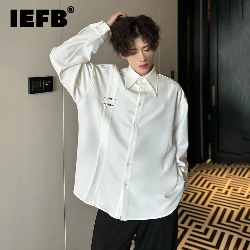 IEFB Summer Shirt Long Sleeve Chinese Style Solid Color Turn-down Collar Single Breasted Shirts 2024 New Fashion Trend 9C5445
IEFB Summer Shirt Long Sleeve Chinese Style Solid Color Turn-down Collar Single Breasted Shirts 2024 New Fashion Trend 9C5445
