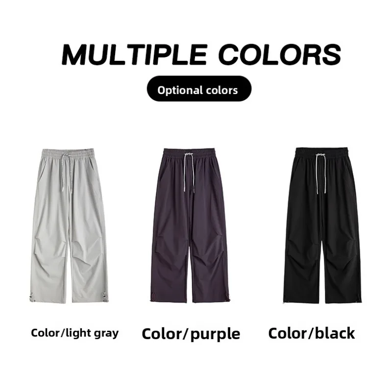 Loose Running Quick-drying Trousers American Retro Pleated Design Paratrooper Pants Fashionable Windproof Workwear Wide-leg Pant
Loose Running Quick-drying Trousers American Retro Pleated Design Paratrooper Pants Fashionable Windproof Workwear Wide-leg Pant