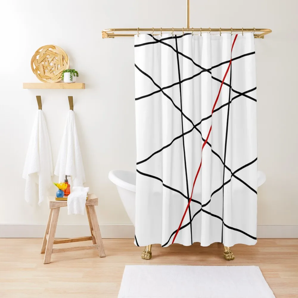 Black lines and red Shower Curtain Bathroom Accessorys Shower Sets For Bathroom Waterproof Fabric Shower Curtain
Black lines and red Shower Curtain Bathroom Accessorys Shower Sets For Bathroom Waterproof Fabric Shower Curtain