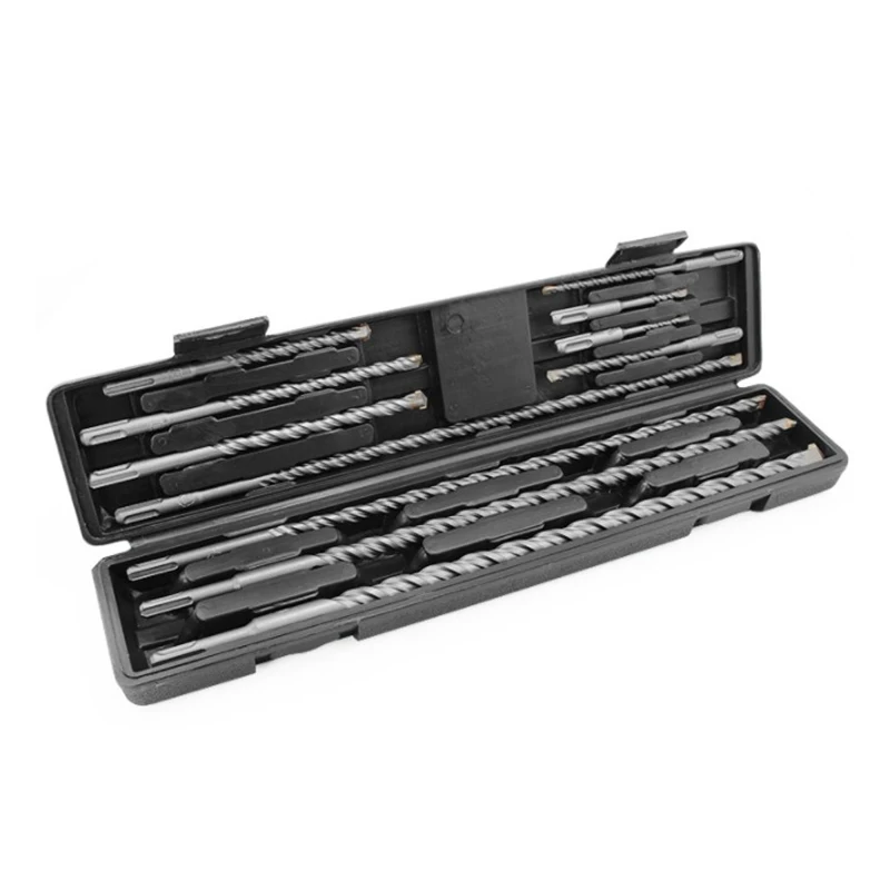 SYW-11Pcs Long Masonry Drill Bits Set For Rotary Hammer Drilling Concrete Brick Twist Head SDS Plus Shank
SYW-11Pcs Long Masonry Drill Bits Set For Rotary Hammer Drilling Concrete Brick Twist Head SDS Plus Shank