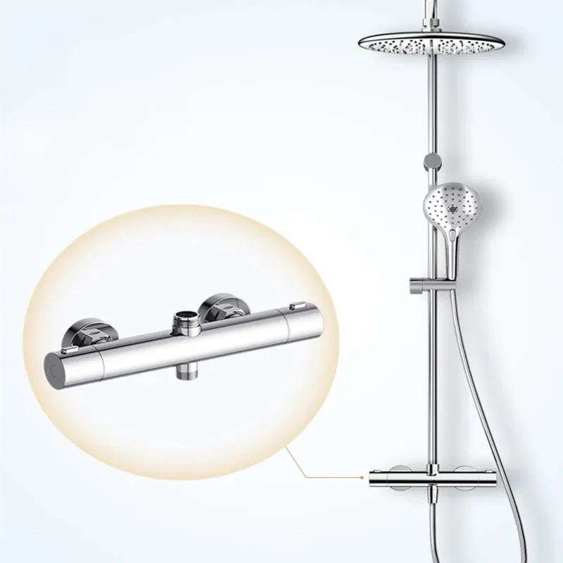 Thermostatic Shower Brass Body Mixed Valve Smart Silver Thermostatic 38° Mixer Single Body Accessory Bathroom Shower Attachment
Thermostatic Shower Brass Body Mixed Valve Smart Silver Thermostatic 38° Mixer Single Body Accessory Bathroom Shower Attachment