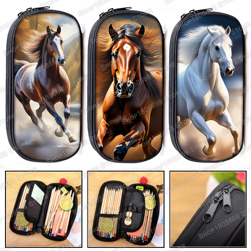 Cool Running Horse Kids Pencil Bags Steed Pencil Case Girls Cosmetic Case Storage Bag Children Stationery Bag School Supply
Cool Running Horse Kids Pencil Bags Steed Pencil Case Girls Cosmetic Case Storage Bag Children Stationery Bag School Supply