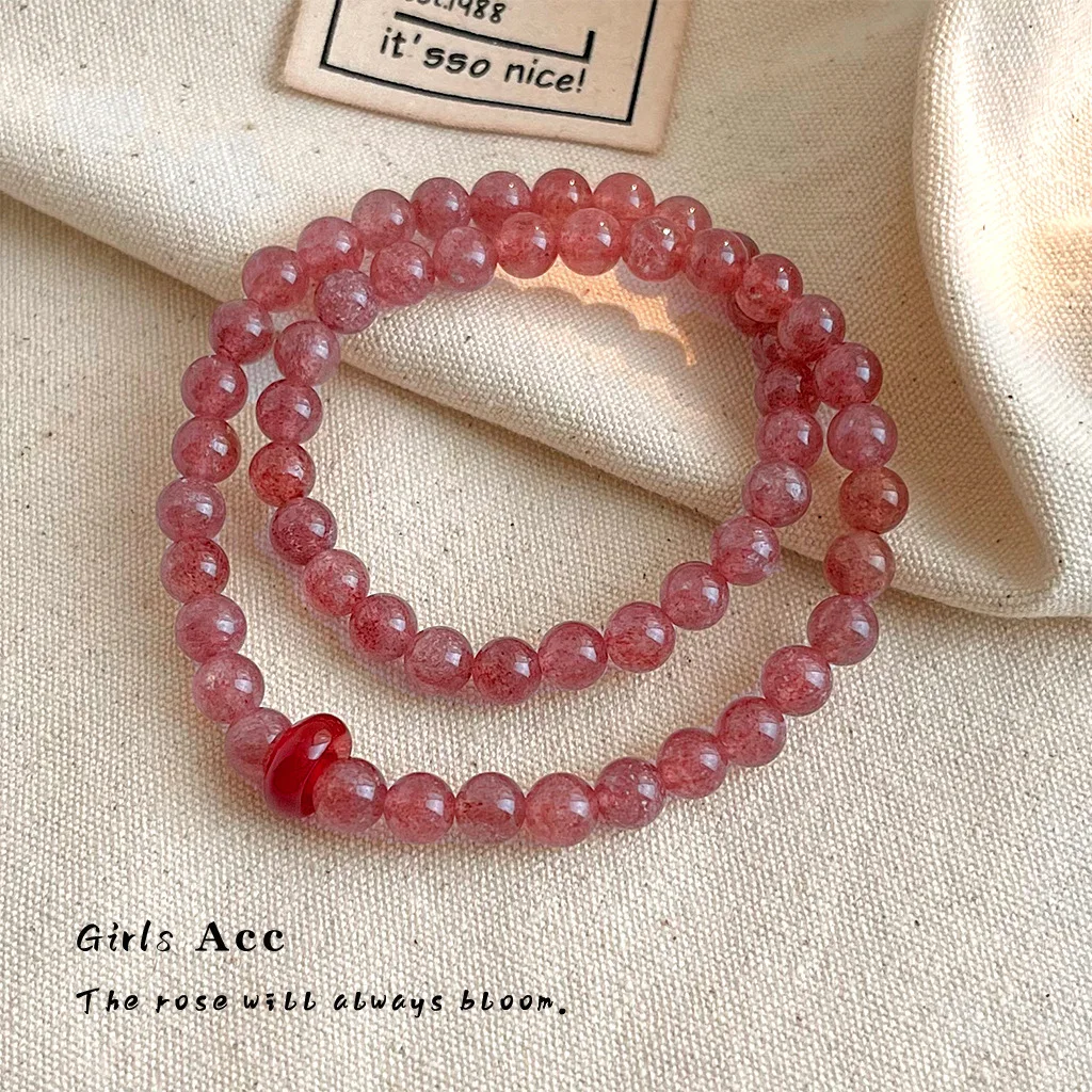 Натуральный камень, клубничный кварц, двухслойный браслет, штабелируемые ювелирные изделия ручной работы из агата, женские милые новые модные украшения в китайском стиле
Натуральный камень, клубничный кварц, двухслойный браслет, штабелируемые ювелирные изделия ручной работы из агата, женские милые новые модные украшения в китайском стиле