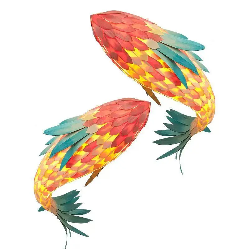 Wooden fish shaped artistic chandelier restaurant hotel front desk private room design atmosphere homestay tea room lighting
Wooden fish shaped artistic chandelier restaurant hotel front desk private room design atmosphere homestay tea room lighting