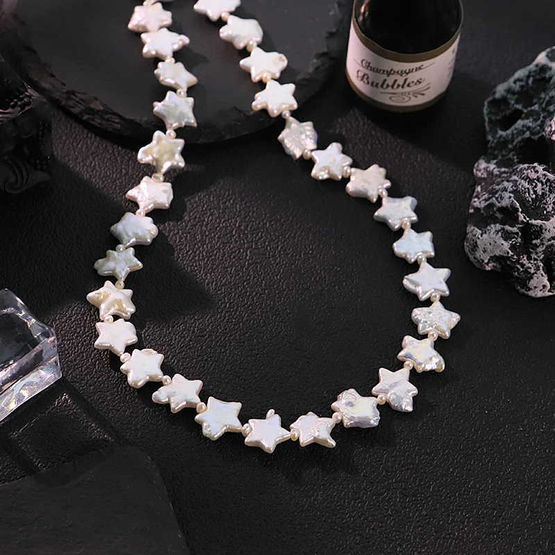 GLSEEVO Natural Freshwater Star Shaped Baroque Pearl Necklace for Women Date Birthday Party Pearl Necklace Minimalist Jewelry
GLSEEVO Natural Freshwater Star Shaped Baroque Pearl Necklace for Women Date Birthday Party Pearl Necklace Minimalist Jewelry