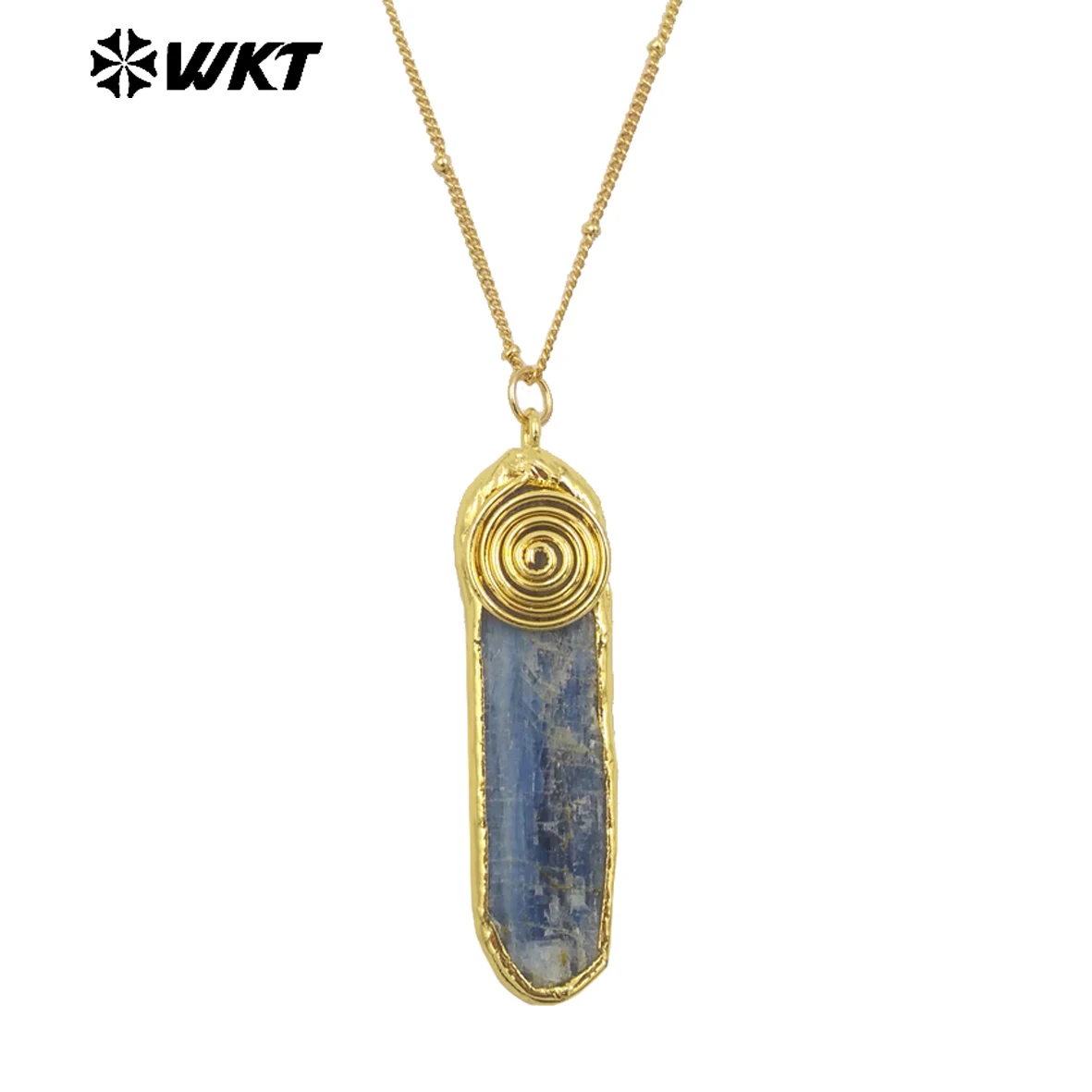 WT-N1466 Vintage Natural Blue Kyanite Stone With 18k Gold Plating Paved Pendant Necklace Can Be Adjustable Jewelry ACC
WT-N1466 Vintage Natural Blue Kyanite Stone With 18k Gold Plating Paved Pendant Necklace Can Be Adjustable Jewelry ACC