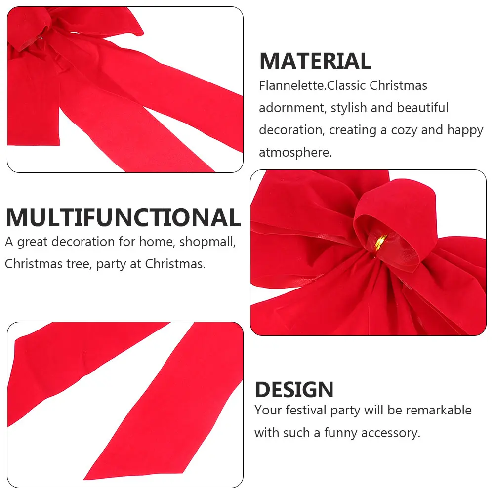4 Pcs Flannel Christmas Bow Bowknot Decor Xmas Ornament Decorations Tree Adornment
4 Pcs Flannel Christmas Bow Bowknot Decor Xmas Ornament Decorations Tree Adornment