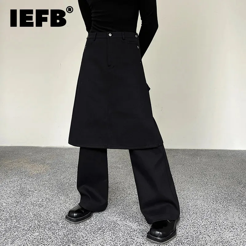 IEFB Men's Casual Pants Personalized Double Layer Side Buckle Solid Color Male Wide Leg Trousers Chic Spring New Trend 9C2075
IEFB Men's Casual Pants Personalized Double Layer Side Buckle Solid Color Male Wide Leg Trousers Chic Spring New Trend 9C2075