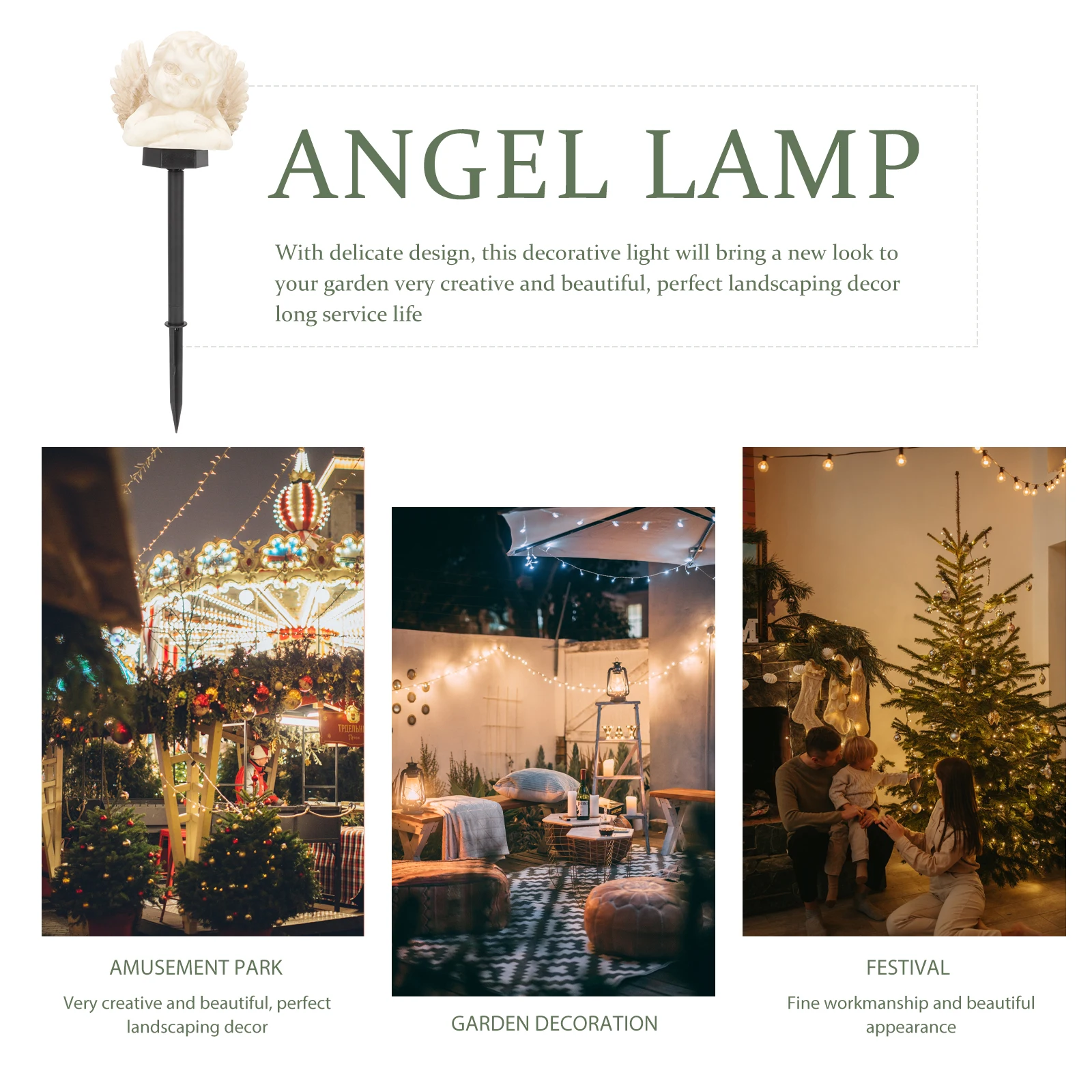 Christmas Decorative Lights Outdoor Garden Landscape Lighting Resin Angel Statue Solar Powered Led Lamp Waterproof Lawn
Christmas Decorative Lights Outdoor Garden Landscape Lighting Resin Angel Statue Solar Powered Led Lamp Waterproof Lawn